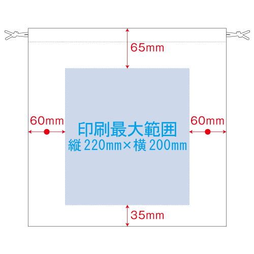 厚手コットン巾着付ネットバッグ005