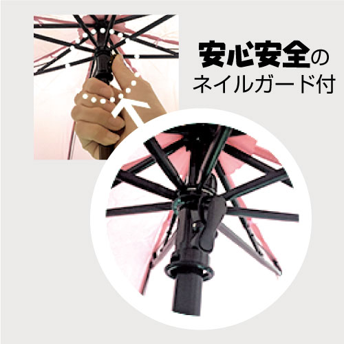 ITSUMOスリムボトル折りたたみ傘ネイルガード