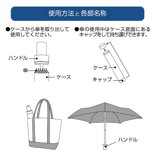 ITSUMOスリムボトル折りたたみ傘003