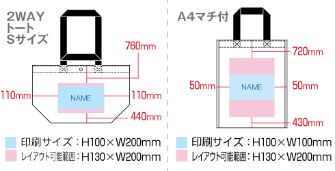 ラミクロス新サイズシルク印刷範囲