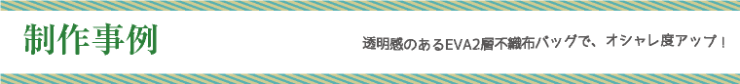 EVA2層不織布バッグ制作事例_尾崎紙工所 EVA2層不織布バッグ制作事例